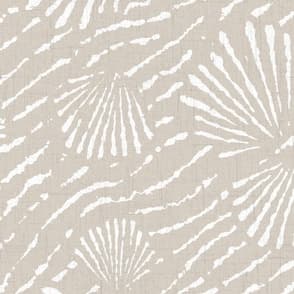 Modern Coastal Shell on Wavy Sand